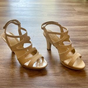 Naturalizer Cream Strappy Heels